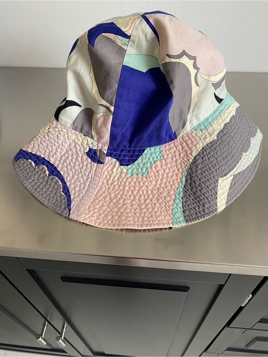Emilio Pucci Accessories - EMILIO PUCCI VINTAGE SUMMER HAT, 100% COTTON, MADE IN ITALY